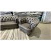 Image 3 : Three-Piece Glenbrook Grey Top Grain Leather Sofa And 2 Chairs