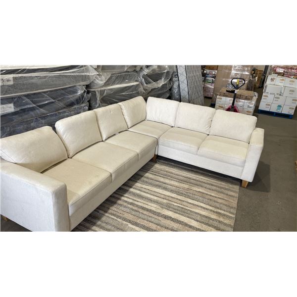 Thomasville Dillard Fabric Convertible Sleeper Sectional – Beige