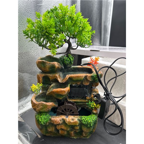 Surprizon Tabletop Indoor Water Fountain with Tree and Wheel