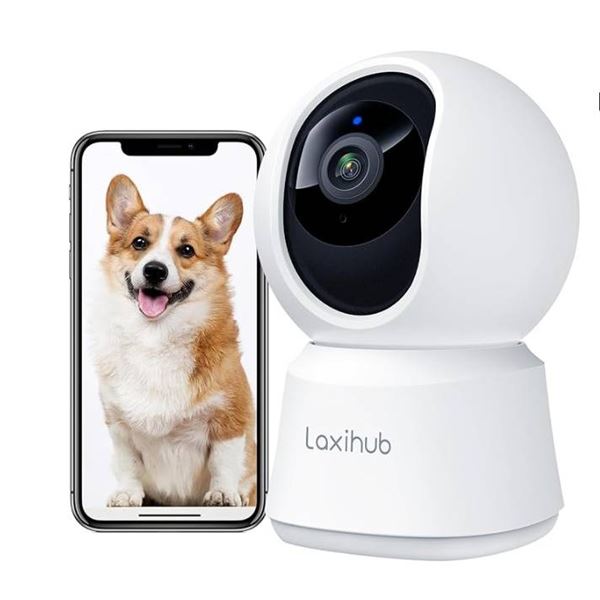 Laxihub P2T Ultra HD 2K/3MP Indoor Pan Tilt WiFi Smart Camera