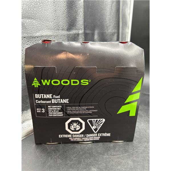 Woods Butane Fuel Canisters, 227 g, Set of 3