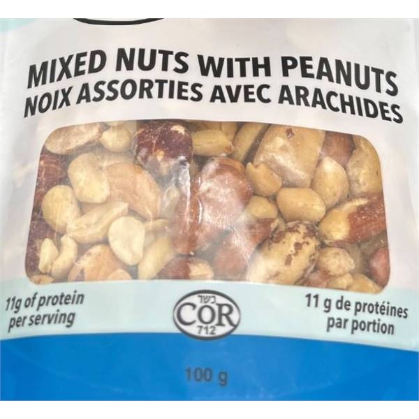 Break-A-Way Gourmet Mixed Nuts With Peanuts, 12 x 100g Packs