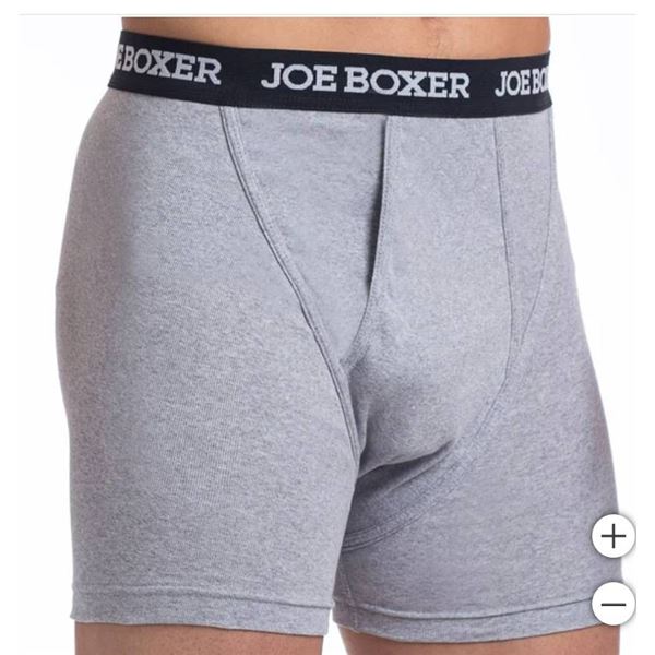 Joe Boxer Men’s 4-Pack Boxer Briefs, Organic Cotton, Size M/M