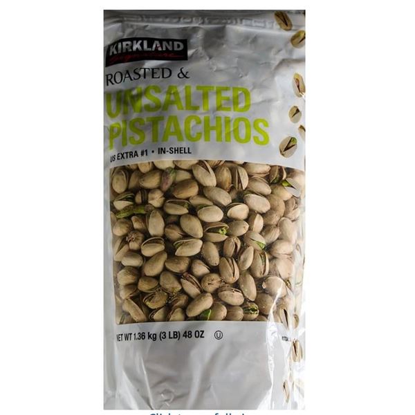 Kirkland Roasted & Unsalted Pistachios 1.36 kg In-Shell