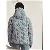 Image 3 : XMTN Girls’ Winter Jacket with Hood in Geometric Pattern