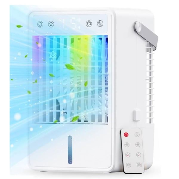 Portable Air Cooler with 1500ML Water Tank and Timer Function