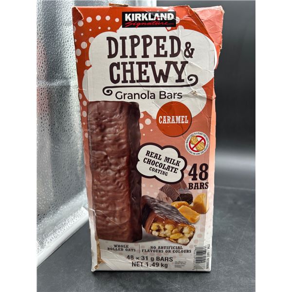 Kirkland Dipped & Chewy Granola Bars, Caramel, 48 Count