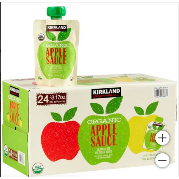 Kirkland Organic Apple Snack with 24 X 90g Pouches