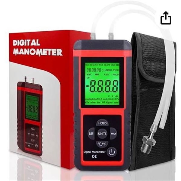 Ehdis CR410 Digital Manometer Air Pressure Meter