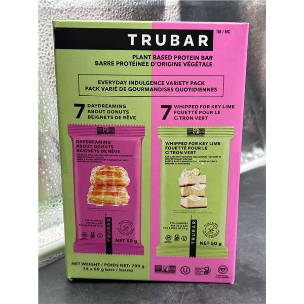 Trubar Plant-Based Protein Bar Variety Pack, 14 Bars, 700 g