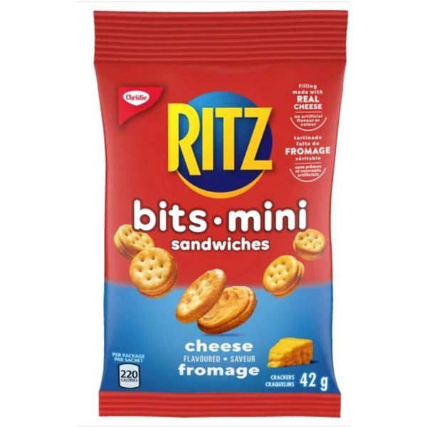 Ritz Bits Mini Sandwiches, Cheese Flavoured Crackers, 30 × 42 g