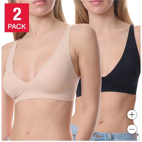 Splendid Gel Bonded Plunge Bra 2-Pack Size XL/Multicolor