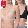 Image 1 : Splendid Gel Bonded Plunge Bra 2-Pack Size XL/Multicolor