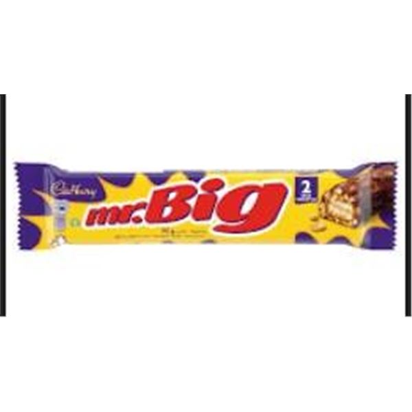 Lot of 12 Mr. Big King Size Candy Bars, 90g Each, Total 12 Bars