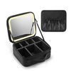 Image 1 : Portable Makeup Organizer with Adjustable Dividers and Mirror