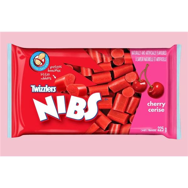 10 Twizzlers Nibs Cherry Chews, 225g Each