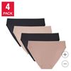 Image 1 : Halston Women’s Smoothwear Bikini, 4-pack. Size XL