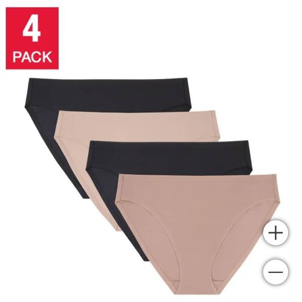 Halston Women’s Smoothwear Bikini, 4-pack. Size XL