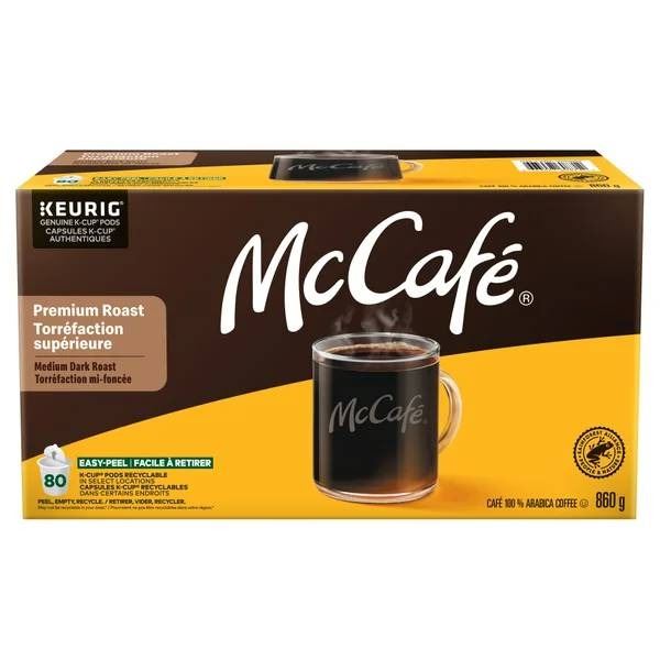 McCafe Premium Roast Medium Dark Coffee Pods, 80 Count