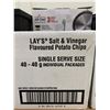 Image 3 : Lay’s Salt & Vinegar Flavoured Chips, 40 x 40g Bags