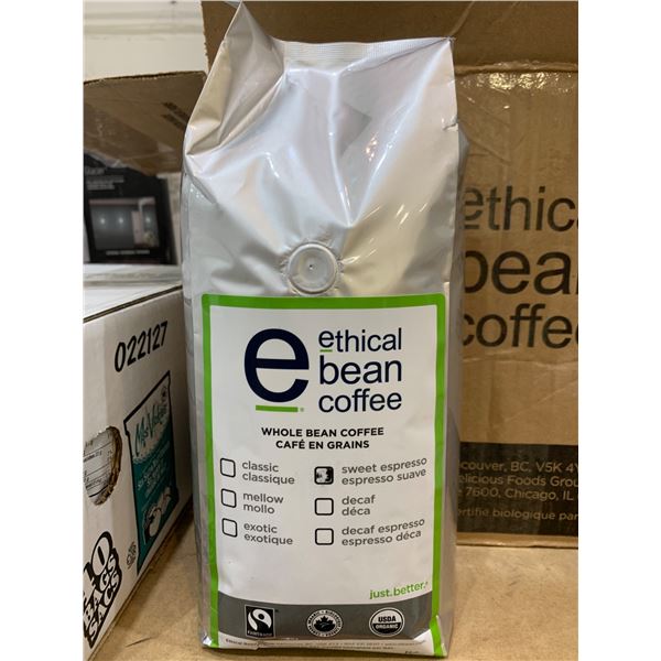 Ethical Bean Coffee Whole Bean Coffee 3 x 340g With Fair Trade Label