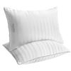 Image 1 : Two Martha Stewart White Queen Pillows Embroidered Brand Name