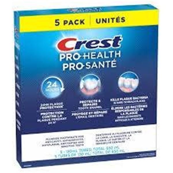 Crest Pro-Health 5-Pack Toothpaste with 130 ml Tubes