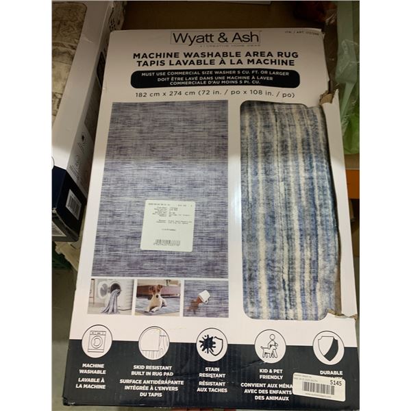 Wyatt & Ash Machine Washable Area Rug, 182 x 274 cm (72 in x 108 in)