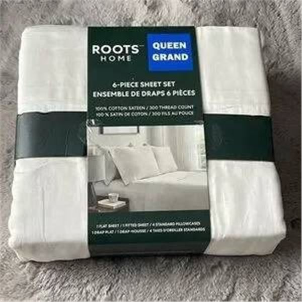 Roots Home Queen Grand 6-Piece Sheet Set with 300 Thread Count