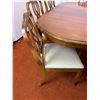 Image 2 : Fruitwood Dining Table & Six Chairs