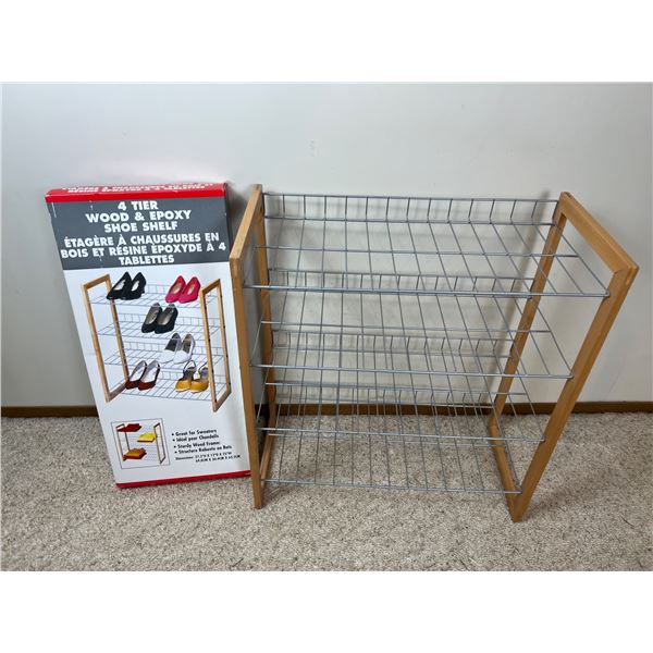 4 Tier Wooden & Epoxy Shoe Shelfs