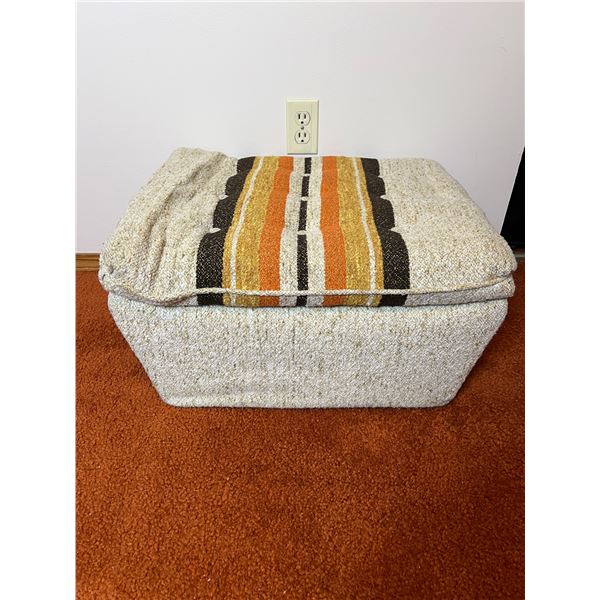 Vintage Upholstered Ottoman