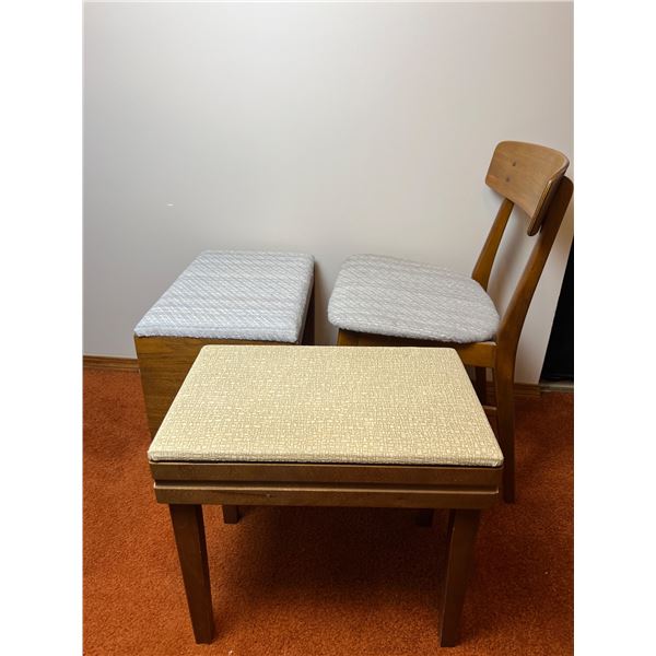 Upholstered Chair & Table