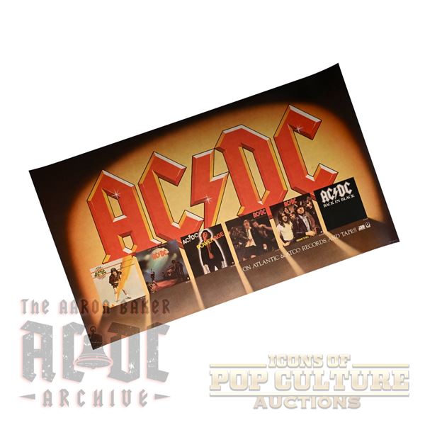 AC/DC - Atlantic & Atco Records Promotional Poster - 4058