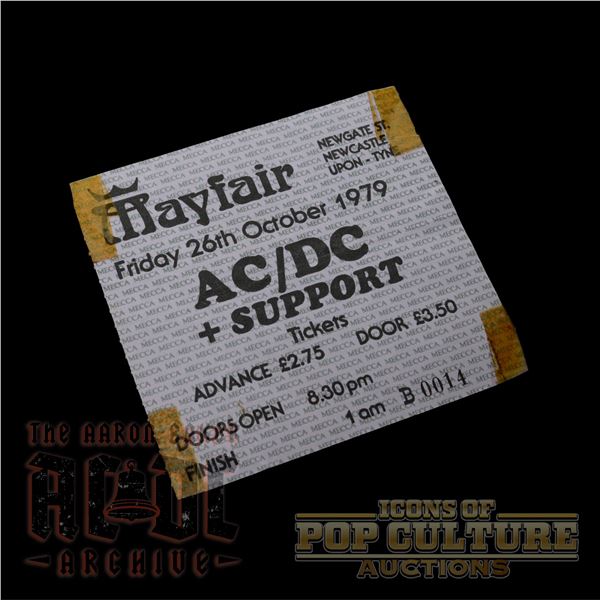 AC/DC - Vintage 1979 Concert Ticket – The Mayfair, Newcastle - 2078