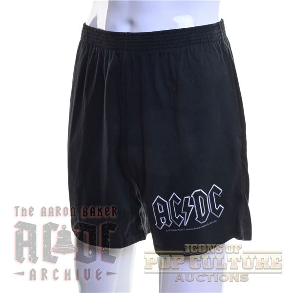 AC/DC - Black Cotton Shorts - 4831