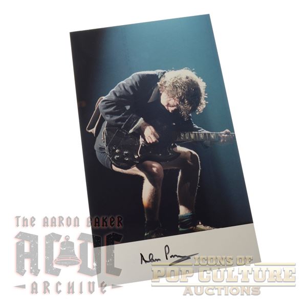 AC/DC - Alan Perry Signed Photographic Print of Angus Young - 2020