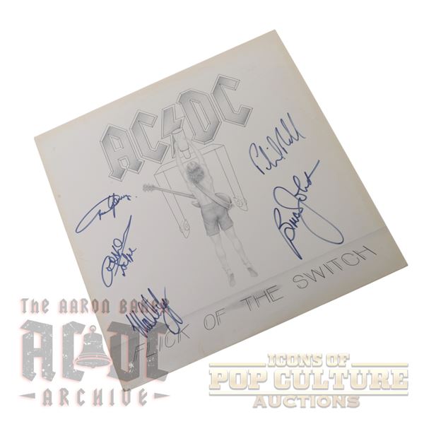 AC/DC “Flick of the Switch” Autographed Album Cover - 2042