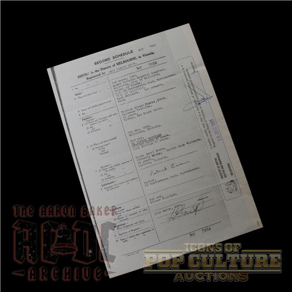 Mark Evans – Certified Copy of Birth Certificate - 2029