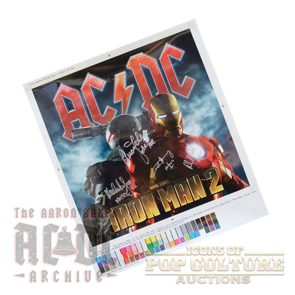 AC/DC – Autographed Iron Man 2 Promotional Printer’s Proof Poster - 3590