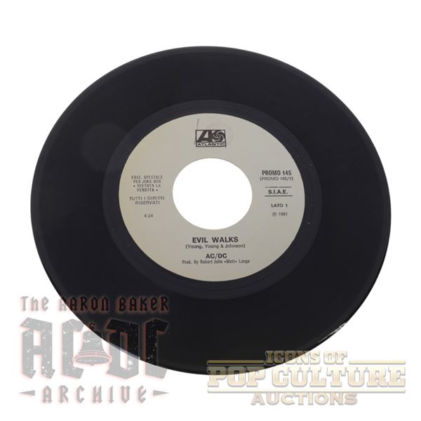 AC/DC – “Evil Walks” 7" Italian Promotional Single - 2210