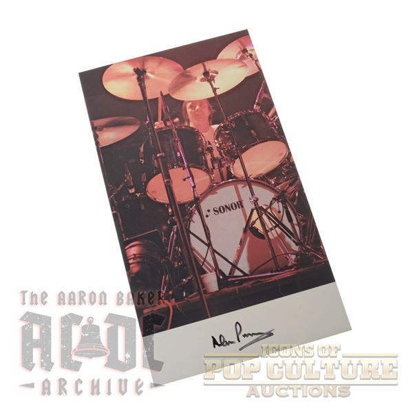 AC/DC - Alan Perry Signed Photographic Print of Phil Rudd - 2018