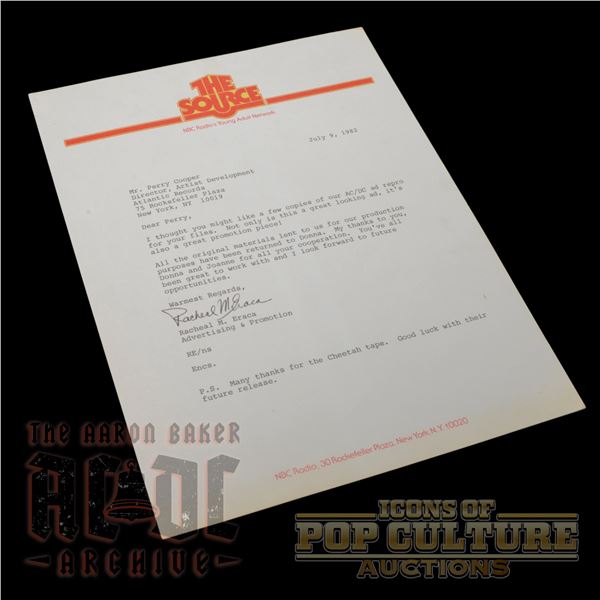 AC/DC – “The Source” Promotional Letter & Ad Copy - 2112