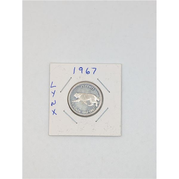 1967 CDN Centennial Quarter LYNX