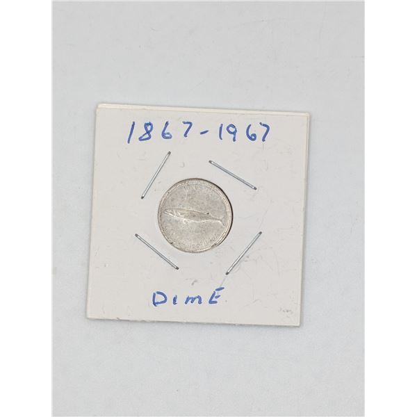 1967 1 CDN Centennial Dime FISH