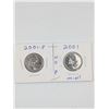 Image 1 : 2001 2 CDN Quarters With P & with Out P Scarce