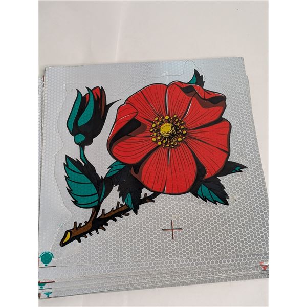 20+ Metallic Poppy Decals