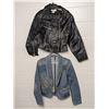 Image 1 : Smart Set Vinyl Rocker Jacket / Marciano USA Jean Jacket S