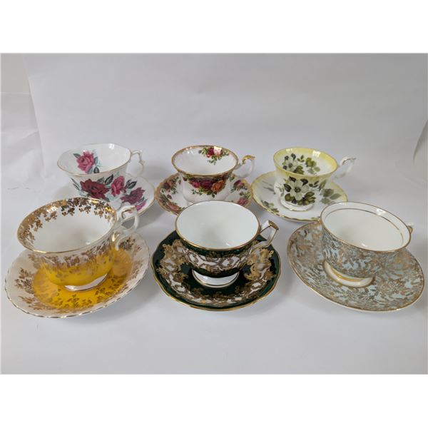 Six Tea Cups includes Aynsley etc