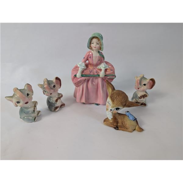 Royal Doulton Bo Peep 1937 and Japanese Elephants